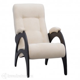 Кресло для отдыха Неаполь Модель 9 без лозы (Венге-эмаль/Ткань Ваниль Verona Vanilla) в Мотыгино - motygino.katalogmebeli.com | фото