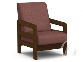 Кресло отдыха Вега-34 (орех лак/UNO BERRY) в Мотыгино - motygino.katalogmebeli.com | фото
