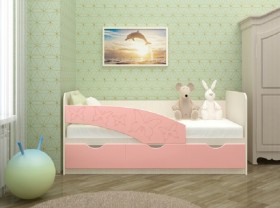 Кровать Бабочки 1,6м (Розовый металлик) в Мотыгино - motygino.katalogmebeli.com | фото