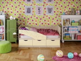 Кровать Бабочки 2,0м (Ваниль матовый) в Мотыгино - motygino.katalogmebeli.com | фото