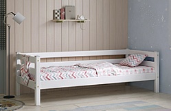 Кровать Соня Вариант 2 с задней защитой Белый полупрозрачный в Мотыгино - motygino.katalogmebeli.com | фото