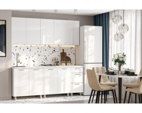 Кухонный гарнитур Модерн New 2 м (Белый глянец Бруно) в Мотыгино - motygino.katalogmebeli.com | фото