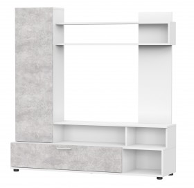 Мебель для гостиной "МГС 9" Белый / Цемент светлый в Мотыгино - motygino.katalogmebeli.com | фото